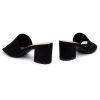 Low Block Heels for Women – Slip-On Mules, Square Open Toe 2.5 Inch Comfort Chunky Heeled Sandals, Trendy 2025 Casual Dress