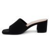 Low Block Heels for Women – Slip-On Mules, Square Open Toe 2.5 Inch Comfort Chunky Heeled Sandals, Trendy 2025 Casual Dress