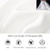 Silk Blouses for Women Long Sleeve Elegant Button Down Shirts Ruched V-Neck Fashion Blouse Ladies Summer Classic Flowy Tops