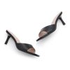 Women's Low Heels Stiletto Heeled Slides, Open Toe One Band Slip-On Heeled Mules – Dressy Heeled Sandals for Prom, Party Wedding