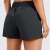 Women's Waterproof Stretch Hiking Shorts Mid Rise Summer for Outdoor Golf Workout with Zip Pockets Belt - 3''