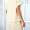 Womens Loungewear Set Short Sleeve Tops and Shorts 2 Piece Outfits Matching Lounge Pajama Set with Pockets