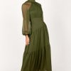 Women's Julip Sheer Long Sleeve Maxi Dress
