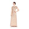 Women's Short-Sleeve All Over Sequin Gown