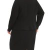 Plus Size Dress Suits for Women Two Piece Outfits Blazers Jacket and Sleeveless Dress Business Casual Suit Sets