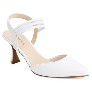 Women's Slingback Kitten Heels Pointed Closed Toe Low Stiletto Heels Dress Pumps Shoes for Women Comfortable Low Heeled Sandals