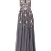 Women's Beaded Mesh Long Dress