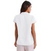 Womens 100% Linen Summer Short Sleeve Button Down Shirts Collar Blouses