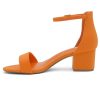 Women’s Low Heels – Open Toe Chunky Block Heeled Sandals with Ankle Strap | Comfortable Dressy Short Heels for Prom, Wedding,