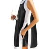 Women's Two Piece Outfits Sleeveless Top Matching Shorts Color Block Summer Set with Pockets