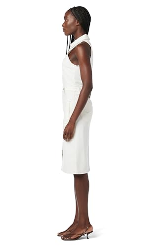 Women's Sleeveless Collared Halter Utility Dress with Pockets