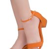 Women’s Low Heels – Open Toe Chunky Block Heeled Sandals with Ankle Strap | Comfortable Dressy Short Heels for Prom, Wedding,