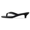 Women’s Flip-Flops Kitten Heels Thong Sandals For Women Square Toe Slip On Fashion Summer Dress Sandals