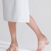 Strappy Heels For Women Low Chunky Block Heel Heeled Sandals Square Open Toe Slip On Slides Mules