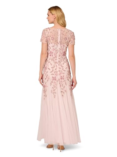 Women's Beaded Gown with Godets