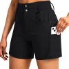 Women's 5" Hiking Golf Shorts with Pockets High Waist Stretch Cargo Short Shorts for Women Casual Summer
