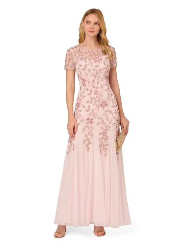 Women's Beaded Gown with Godets