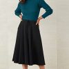 Women's 100% Organic Pima Cotton Midi Skirt with Pockets