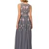Women's Beaded Mesh Long Dress
