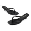 Women’s Flip-Flops Kitten Heels Thong Sandals For Women Square Toe Slip On Fashion Summer Dress Sandals