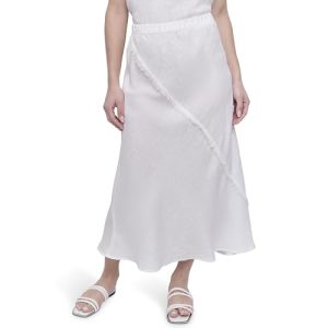 Women's Lightweight Linen Midi Skirt