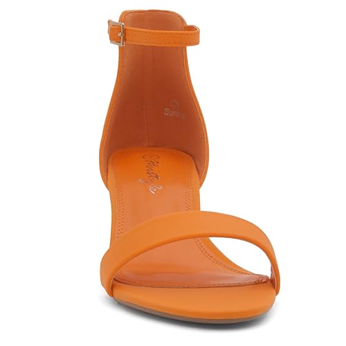 Women’s Low Heels – Open Toe Chunky Block Heeled Sandals with Ankle Strap | Comfortable Dressy Short Heels for Prom, Wedding,