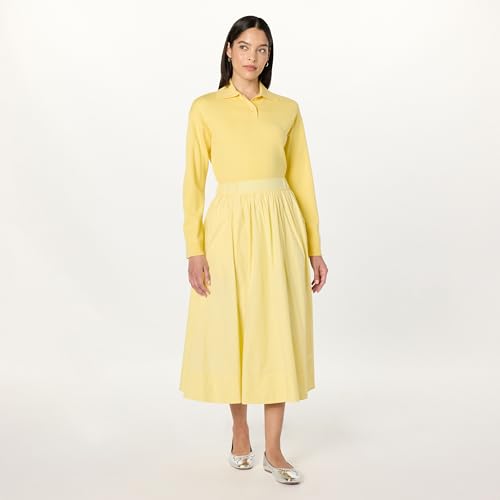 Women's Arlo Voluminous Cotton Poplin Midi Skirt