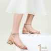 Black Nude White Red Women Sandals Comfortable Walking Strappy Open Toe Sandals for Women Dressy Summer 1 Inch Low block Heel
