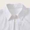 Women's Button Down Mini Shirt Dress Collared Long Sleeve Work Office Dresses