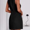 Work Dresses for Women 2025 Summer Business Formal Short Dress Sleeveless Button Down Elegant Office Outfits
