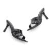 Melrose Women's High Heels Stiletto Heeled Slides, Square Open Toe One Band Slip-On Heeled Mules – Dressy Clear Heeled Sandals