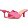 Women’s Low Heel Mules Open Square Toe Slip On Comfortable Cushion Heeled Sandals