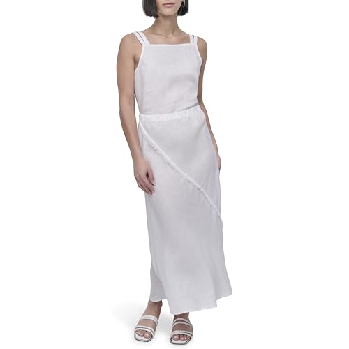 Women's Lightweight Linen Midi Skirt