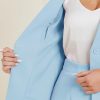 Business Skirt Suit Set for Women's 2 Piece Office Work Outfit Collarless Blazer Pencil Skirt