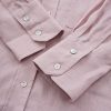 Women's 100% Linen Summer Long Sleeve Button-Down Shirt with Pockets