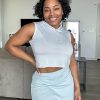 4 Pack: Women's Ribbed Active Skort Pockets Skirt Running Tennis Golf Workout Sports (Available in Plus)