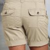 Women's Cargo Shorts Trendy Low Waist Summer Hiking Shorts with Flat Pocket