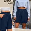 3 Pack Women's Athletic Drawstring Shorts Bermuda Long Sweat Short High Waist 9 Inch Loose Casual Pants with Pockets