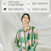 Women's 100% Pure Silk Blouse Long Sleeve Button Down Shirt Spring Summer Elegant Floral Striped Tops Women Smooth Blouses