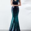 Women Sequin 1920s Formal Dresses Evening Gown Party Great Gatsby Long Mermaid Cocktail Wedding Dress