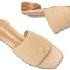 Women's Block Kitten Heels Slide Mule Sandals Square Open Toe Shoes