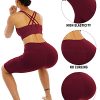 4 Pack Biker Yoga Shorts with Pockets for Women,High Waisted Athletic Running Workout Gym Shorts Tummy Control