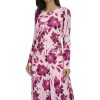 Women's Printed Long Sleeve Dress