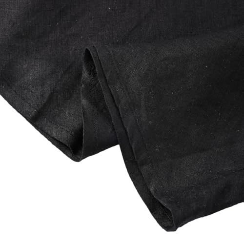 Women's 100% Linen Drawstring A-Line Midi Skirt for Casual Summer Spring