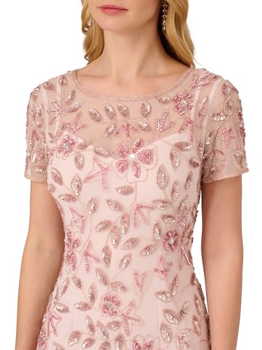 Women's Beaded Gown with Godets