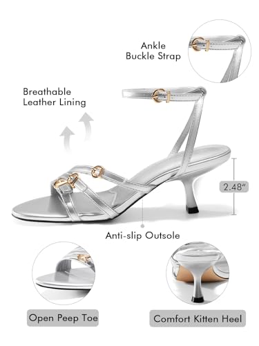 Womens Kitten Low Heels Sandals Strappy Dress Shoes Open Toe Summer Party Wedding Shoes