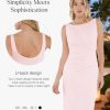 Formal Office Dresses for Women - Long Dress - Ruched Bodycon Maxi Dress Backless