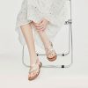 Women's Flat Slide Sandals-Adjustable Double Elastic Bands,Crossover Straps,Fashion Casual Summer Flat Sandals.
