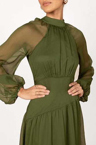 Women's Julip Sheer Long Sleeve Maxi Dress