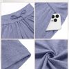 3 Pack Cotton Bermuda Shorts for Women Wide Leg High Waisted Drawstring Gym Shorts with Pocket